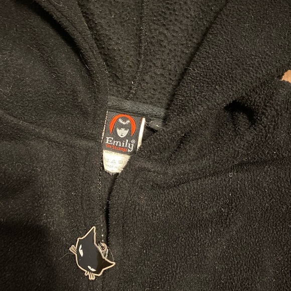 Emily the strange cat ears zip hoodie with mits - vintage - Picture 2 of 2